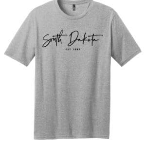 BLACK SOUTH DAKOTA CURSIVE TEE