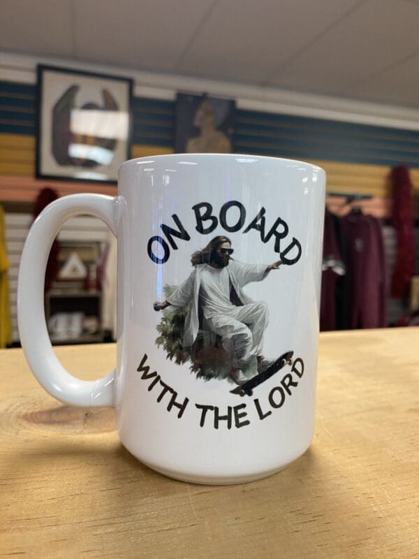 ON BOARD WITH THE LORD CERAMIC MUG